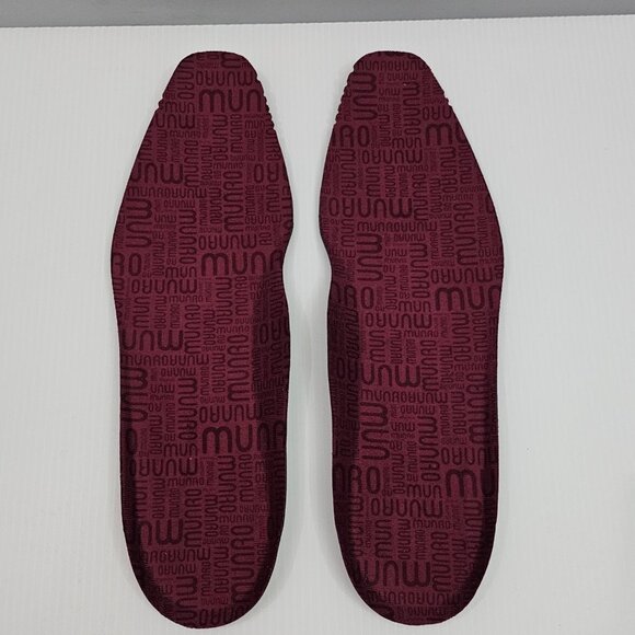 Munro Karter Loafer Womens 9 WIDE Cream Leather Woven Slip On Flat Comfort Work - Picture 10 of 13